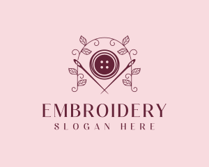 Button Needle Sewing logo design