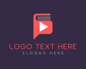 Vlogger - Red Play App Audiobook logo design