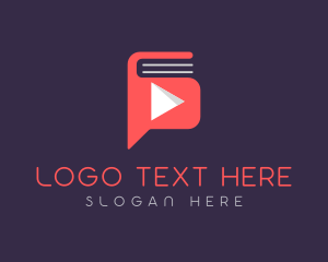 Vlog - Red Play App Audiobook logo design