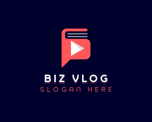 Vlog - Play App Audiobook logo design