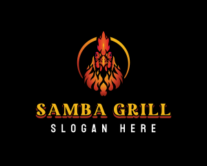 Fire Chicken Grill logo design