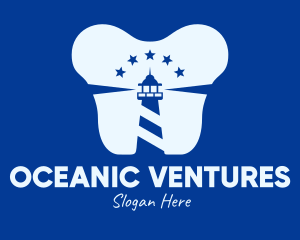 Offshore - Blue Dental Lighthouse logo design