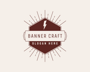 Retro Power Electricity logo design