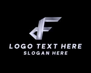 Courier - Gradient Tech Logistics Letter F logo design