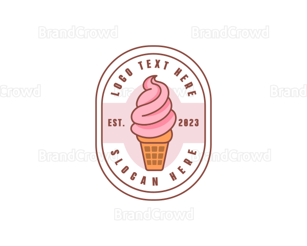 Ice Cream Dairy Dessert Logo