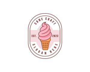 Ice Cream Dairy Dessert logo design