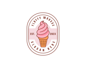 Mousse - Ice Cream Dairy Dessert logo design