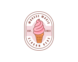Mousse - Ice Cream Dairy Dessert logo design