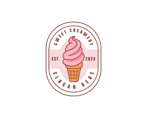 Ice Cream Dairy Dessert logo design