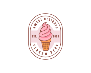 Ice Cream Dairy Dessert logo design