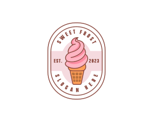 Ice Cream Dairy Dessert logo design