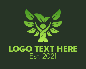 Twisted - Organic Green Tree Wellness logo design