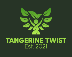 Organic Green Tree Wellness  logo design