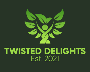 Twisted - Organic Green Tree Wellness logo design