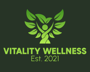 Organic Green Tree Wellness  logo design