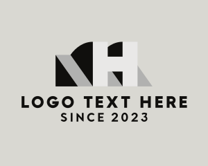 Monochromatic - 3D Contractor Letter H logo design