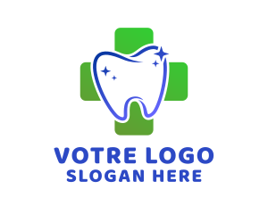 Clinic - Dental Cross Tooth logo design