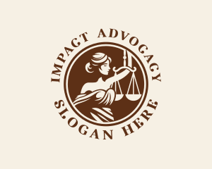 Advocacy - Woman Justice Scale logo design