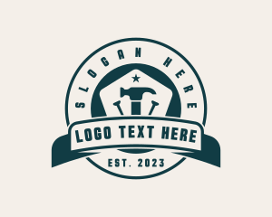 Masonry - Carpentry Hammer Construction logo design