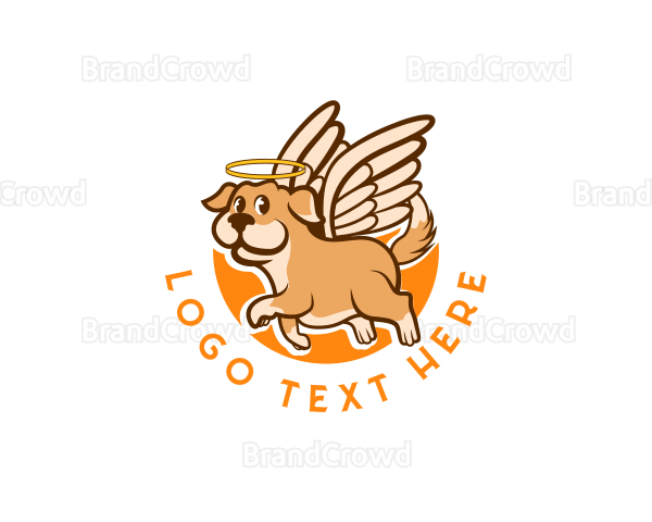 Wing Puppy Animal Pet Logo