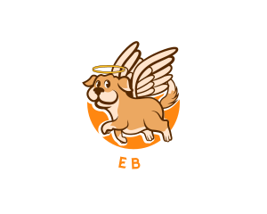 Wing Puppy Animal Pet Logo