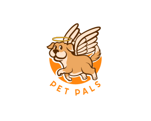 Wing Puppy Animal Pet logo design