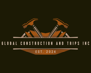 Hammer Carpentry Construction logo design