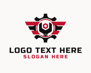 Gear - Mechanic Cogwheel Wrench logo design