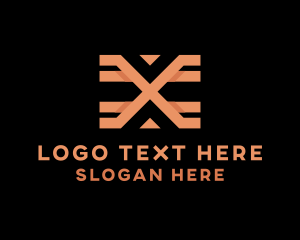 Flag - Tribal Business Pattern Letter X logo design