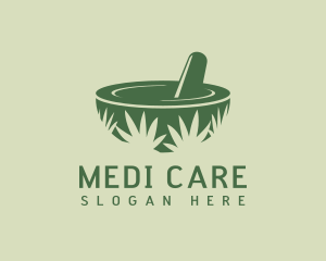 Pharmaceutic - Green Weed Pestle logo design