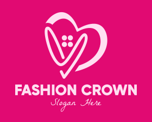 Pink Fashion Heart logo design