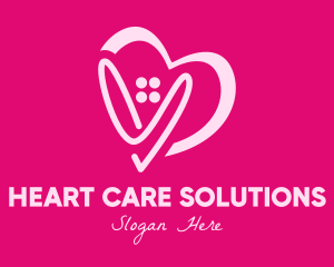 Pink Fashion Heart logo design