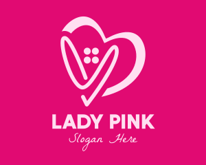 Pink Fashion Heart logo design