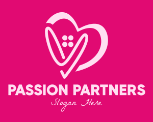 Pink Fashion Heart logo design