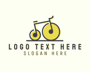 Pedal - Musical Penny Farthing Bicycle logo design