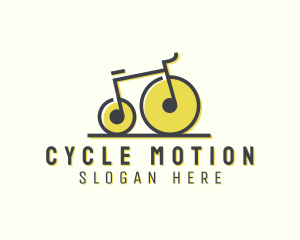 Musical Penny Farthing Bicycle logo design