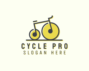 Musical Penny Farthing Bicycle logo design