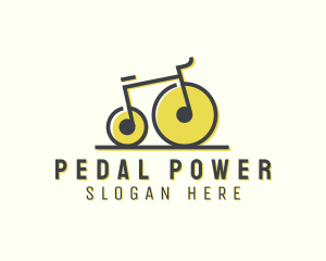 Musical Penny Farthing Bicycle logo design