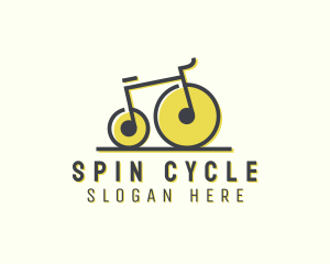 Musical Penny Farthing Bicycle logo design