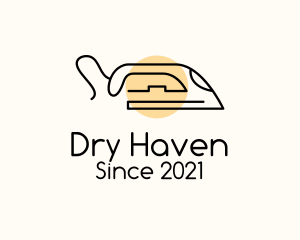 Outline Dry Iron  logo design