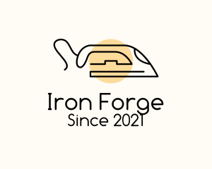Outline Dry Iron  logo design