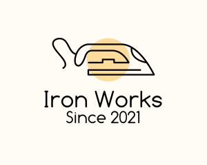 Iron - Outline Dry Iron logo design