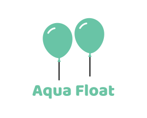 Float - Green Party Balloons logo design