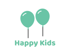 Green Party Balloons logo design