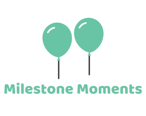 Anniversary - Green Party Balloons logo design