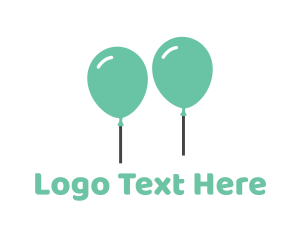 Event Planning - Green Party Balloons logo design