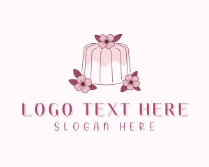 Baker - Floral Bundt Cake logo design