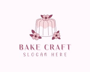 Floral Bundt Cake  logo design