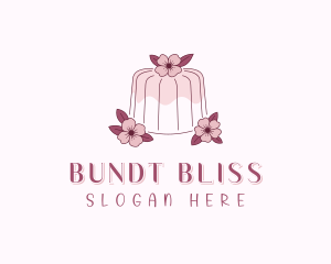 Floral Bundt Cake  logo design