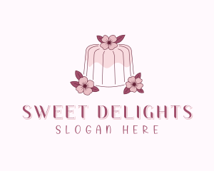 Floral Bundt Cake  logo design